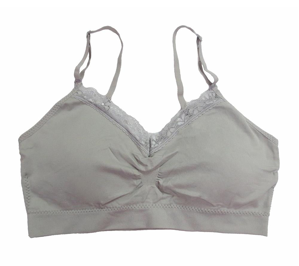 Coobie Womens Scoopneck Seamless Bra (One Size, Grey Zebra Heather