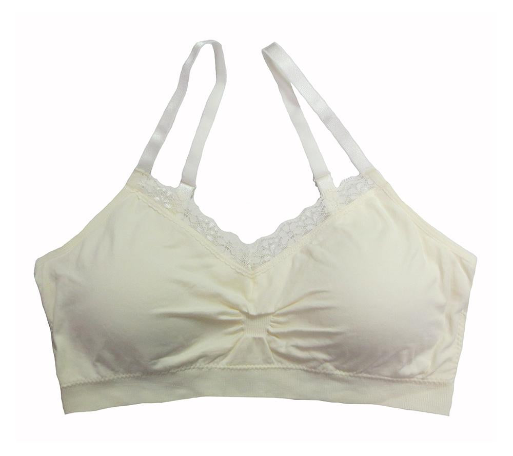 Coobie Seamless Lace Back Scoopneck Bra, Driftwood,One Size at   Women's Clothing store