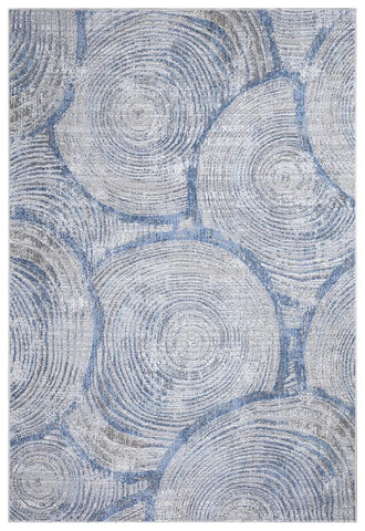 stratus circular rug blue