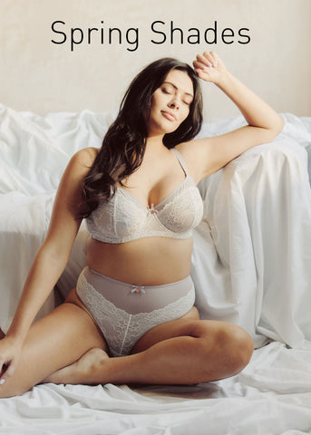 plus size bra and knickers in neutral 
