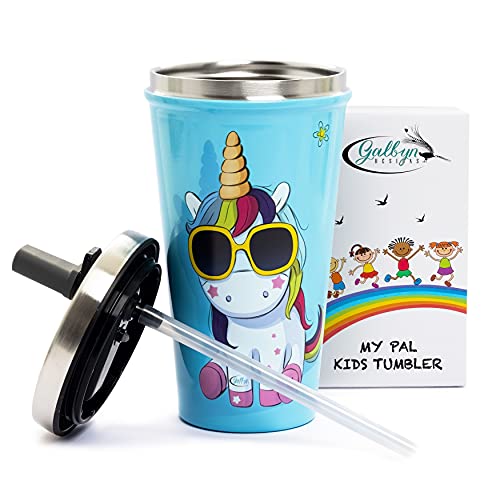 Fairy Kids Cups With Straws 16oz Screw Spill Proof Lid Silicone Tip St