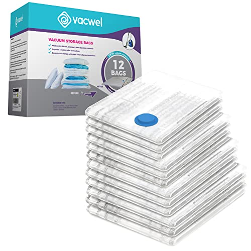 Vacwel Jumbo Vacuum Storage Bags for Clothes Quilts Pillows 43x30 Inch