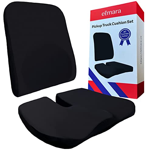 Elmara Wheelchair Cushions Lumbar Pillow & 4 Thick Seat Cushion -  Wheelchair Cushions for Adults - Wheelchair Seat Cushions for Back Pain 