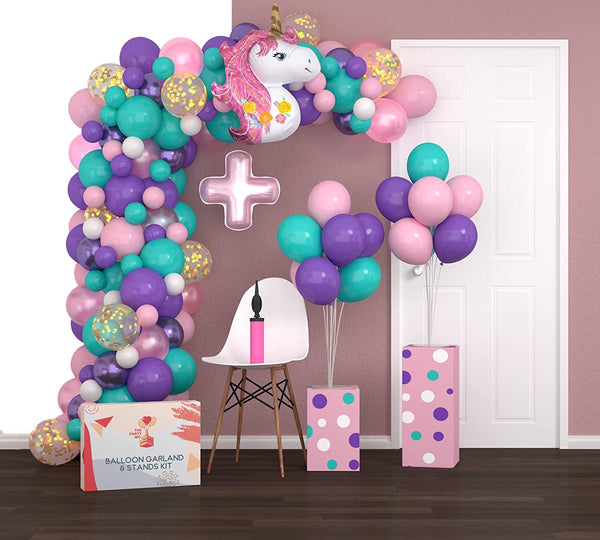 Unicorn balloon arch kit & balloon garland kit 16 ft