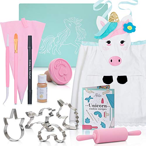 Pixie Crush The Little Baker Kit Mini Baking Set for Kids - DIY Cooking Kit  Includes Chef Hat and Apron for Children's Kitchen Role Play - Pink Kids