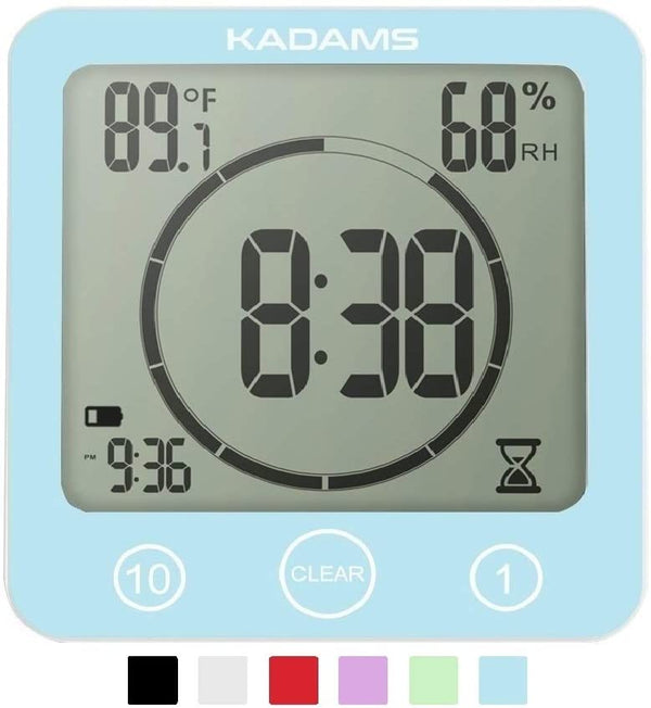  KADAMS Reloj de pared digital para ducha de baño