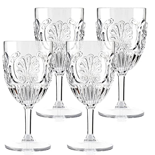 Unbreakable Stemless Wine Glasses Set of 4 Shatterproof Non BR Transparent  16 Oz for sale online