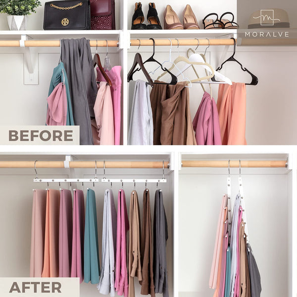 MORALVE Space Saving Clothing Hangers for Closet European