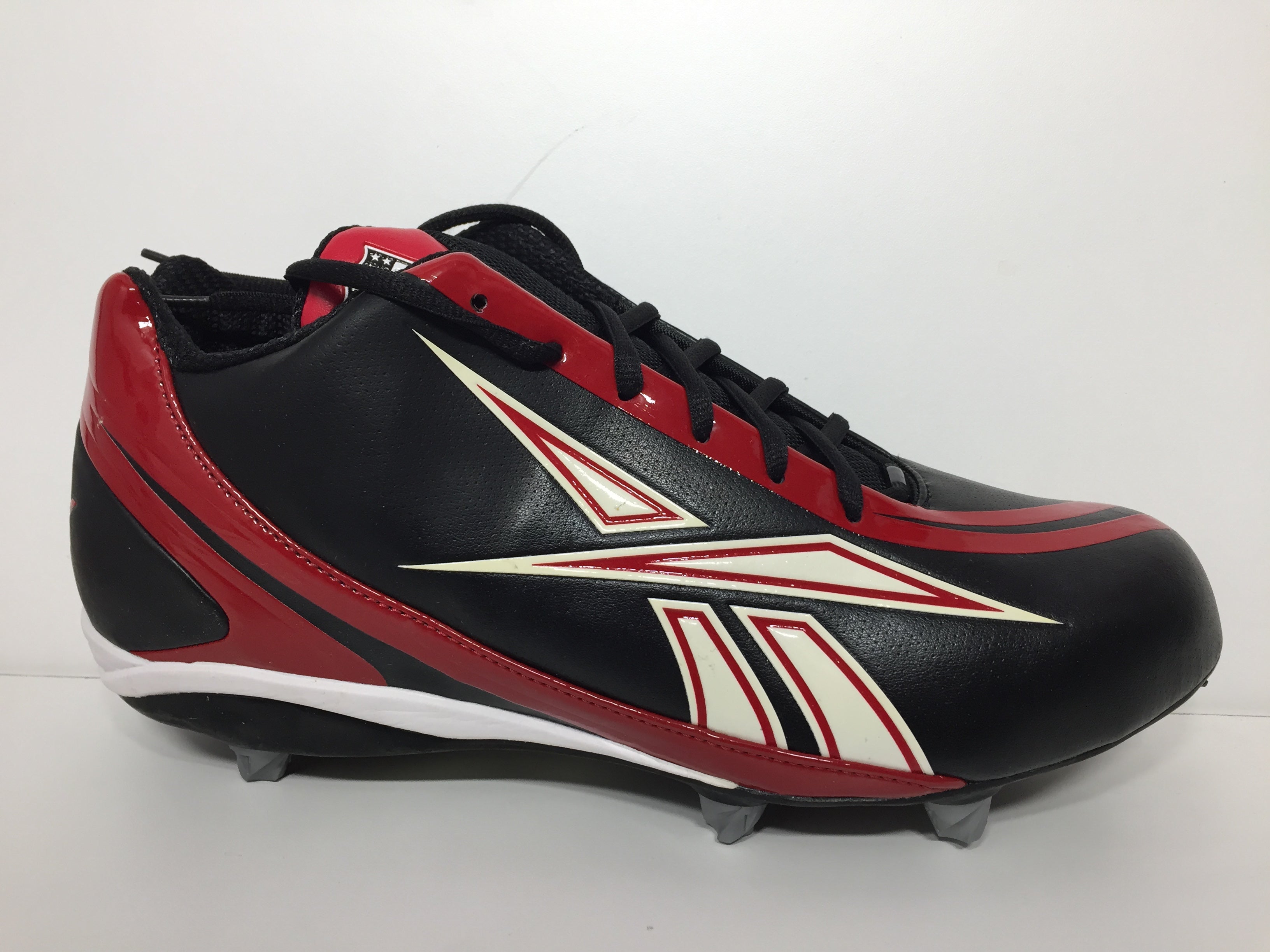 REEBOK-M-SIZE 11-BLACK/RED-NFL BURNER 5/8 D -FOOTBALL Pair Shoes | eBay