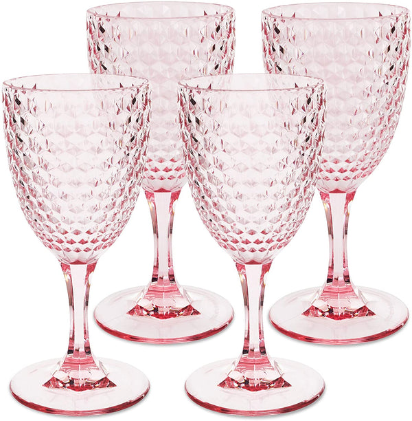 Komorebi Shatterproof Acrylic Wine Glasses - Unbreakable Plastic Goblets,  BPA-Free & Drop-Proof Glassware - Elegant Drinkware for Indoor & Outdoor  Use