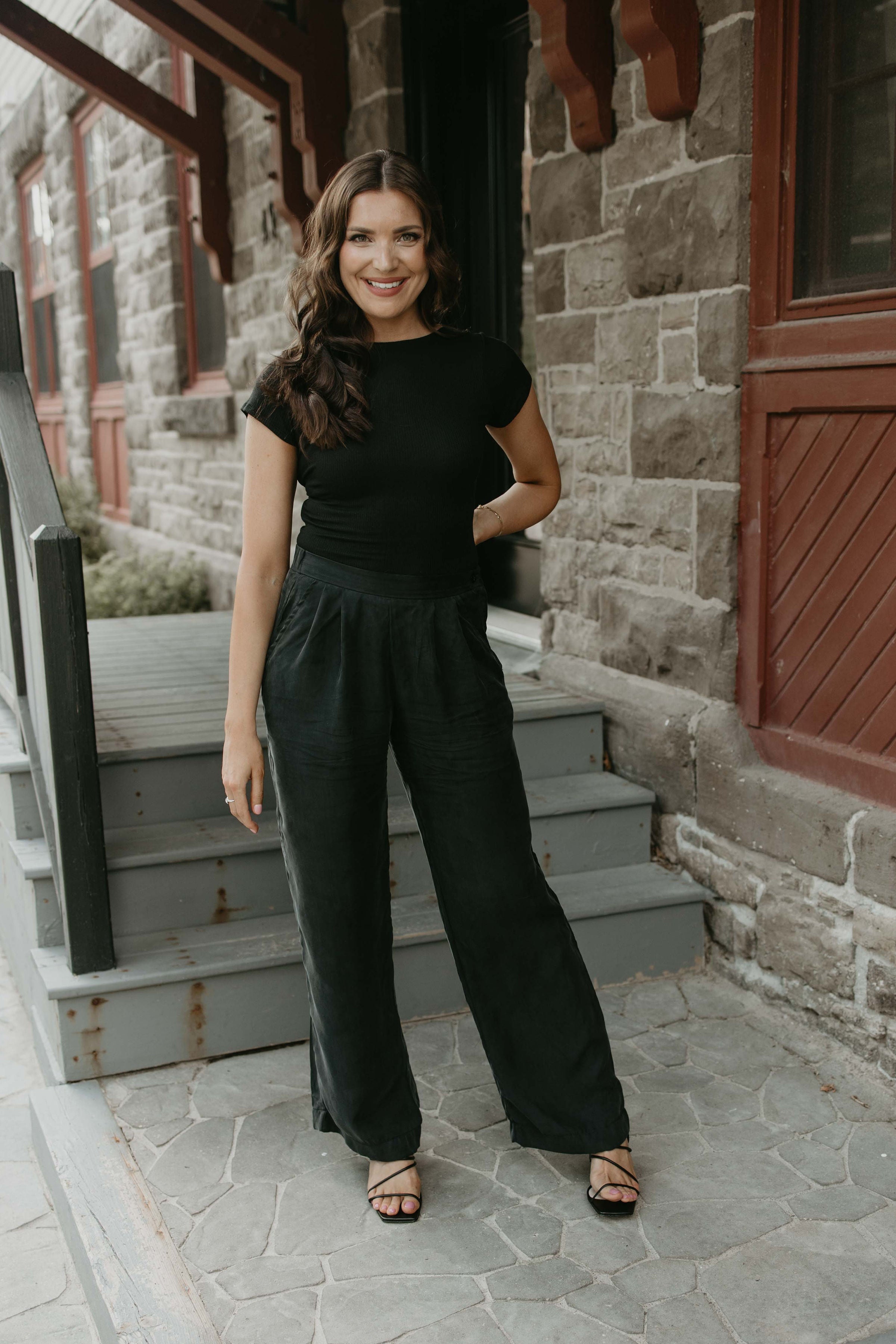 black jumpsuit with kit pant