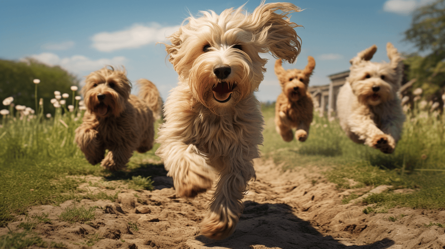 Long Haired Labradoodles with long and shaggy hair