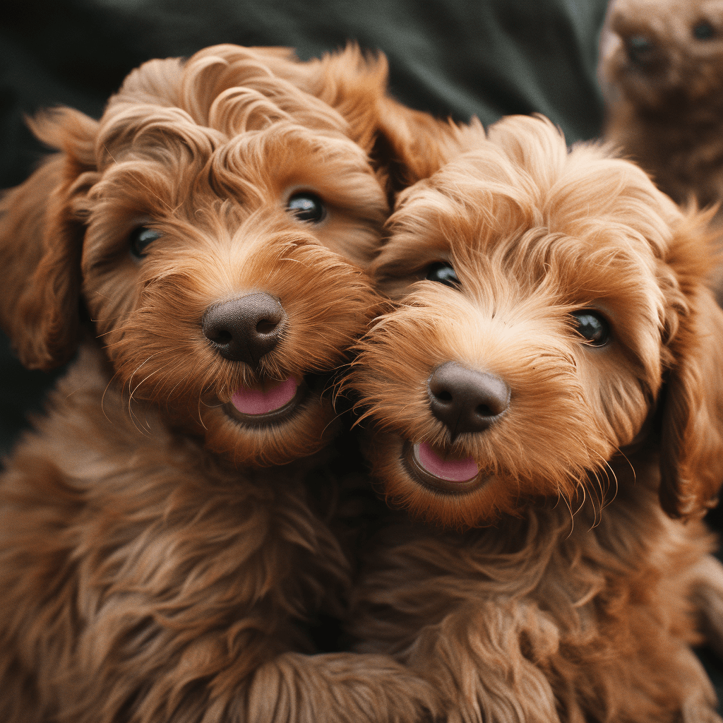 playful Red Labradoodle Puppies