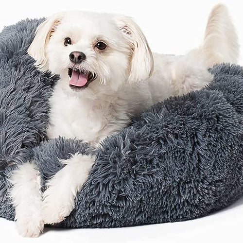 IFOYO Puppy Dog Bed, Plush Bedding for Anxious Dogs, Puppy Calming