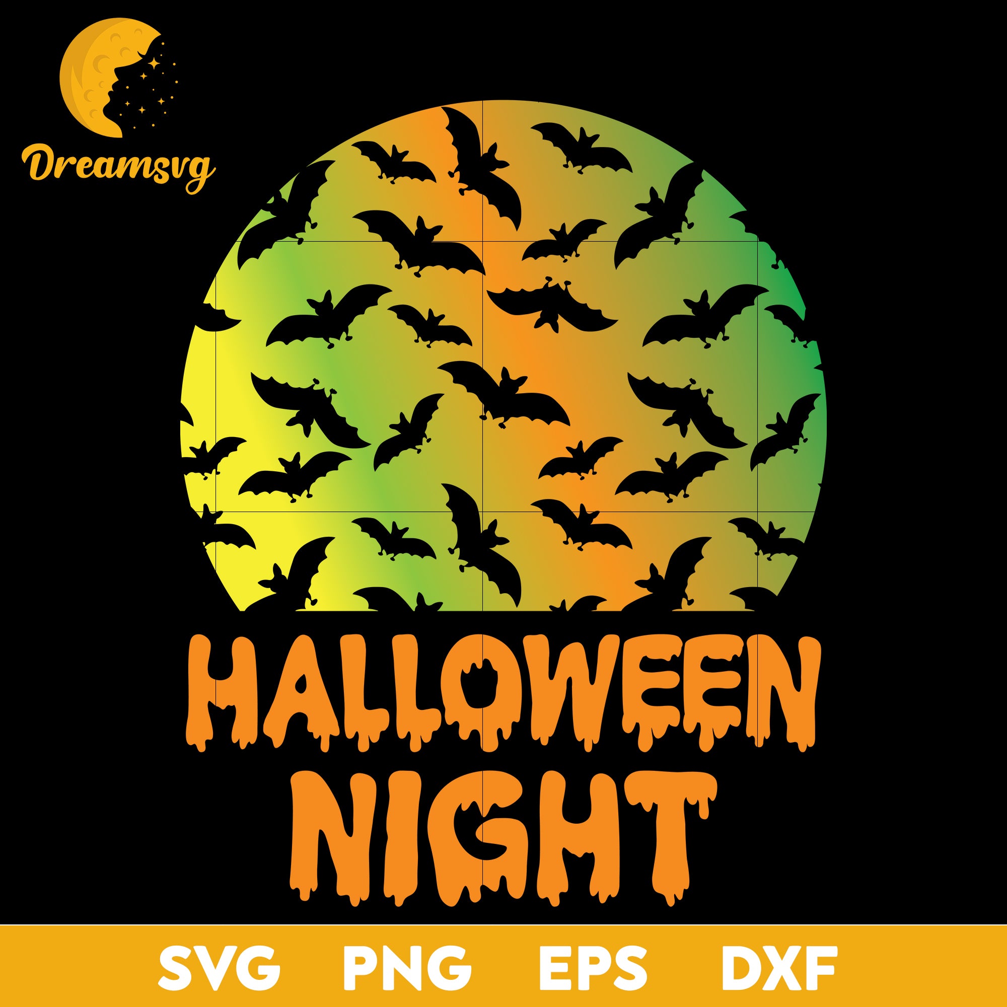 Haloween Night svg, Halloween svg, png, dxf, eps digital file