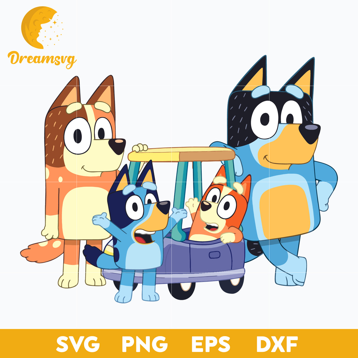 Bluey's family Svg, Bluey character svg, Bluey cartoon svg, Bluey svg