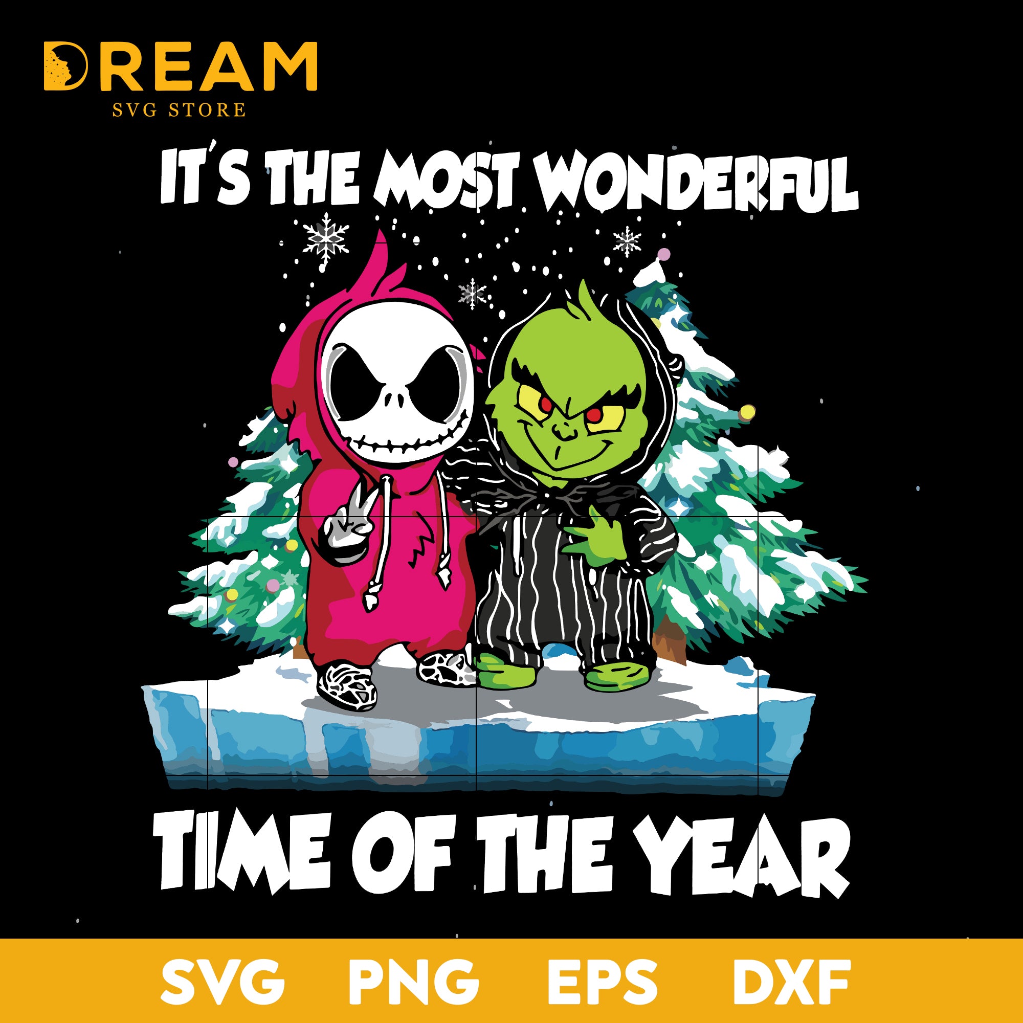 Download It S The Most Wonderful Time Of The Year Svg Baby Grinch And Skellinf Dreamsvg Store