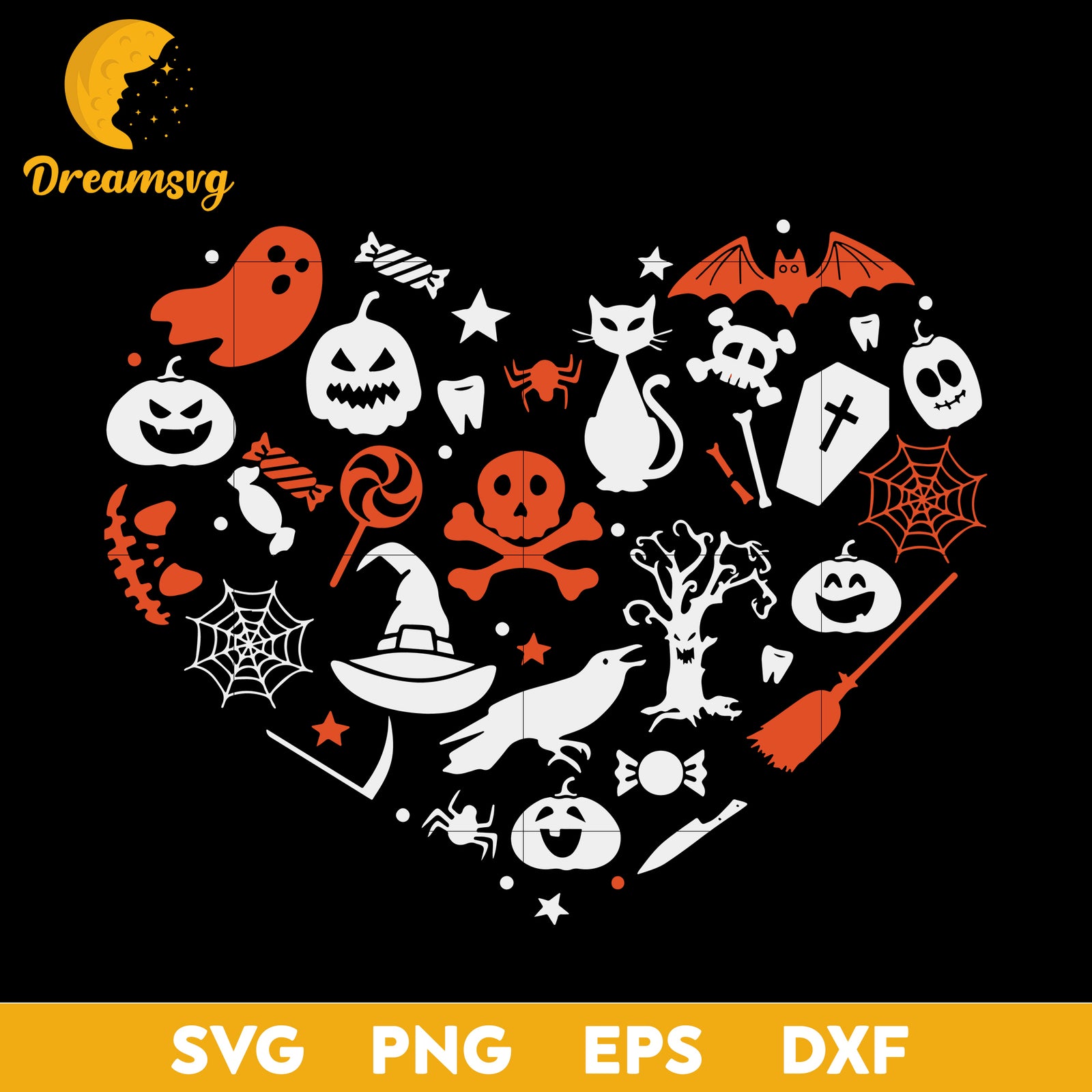 Heart Halloween Horror svg, Halloween svg, png, dxf, eps digital file.