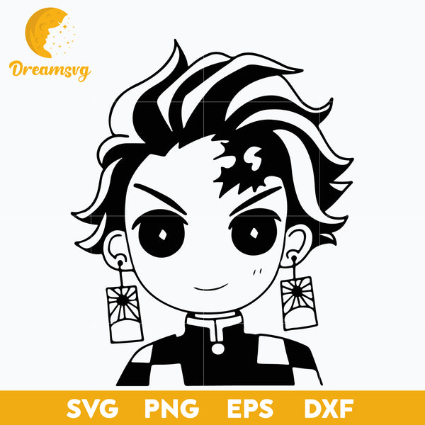 Kamado Tanjiro Sv, Kimetsu No Yaiba Svg, Japanese Svg, Anime Svg, png