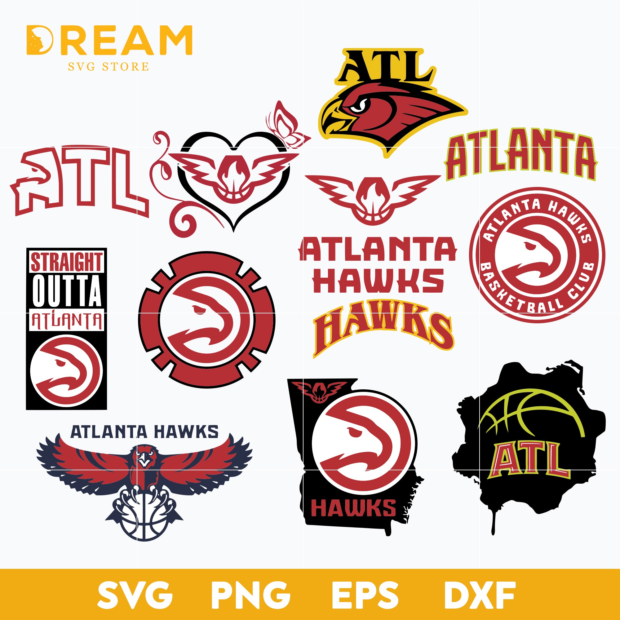 Download Atlanta Hawks Bundle Svg Bundle Hawks Svg Nba Basketball Svg Sport Dreamsvg Store