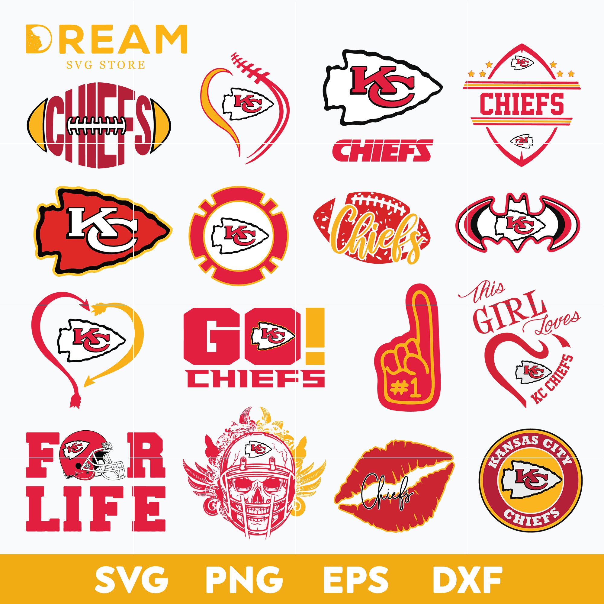 Download Kansas City Chiefs Bundle Svg Chiefs Bundle Svg Nfl Svg Png Dxf E Dreamsvg Store