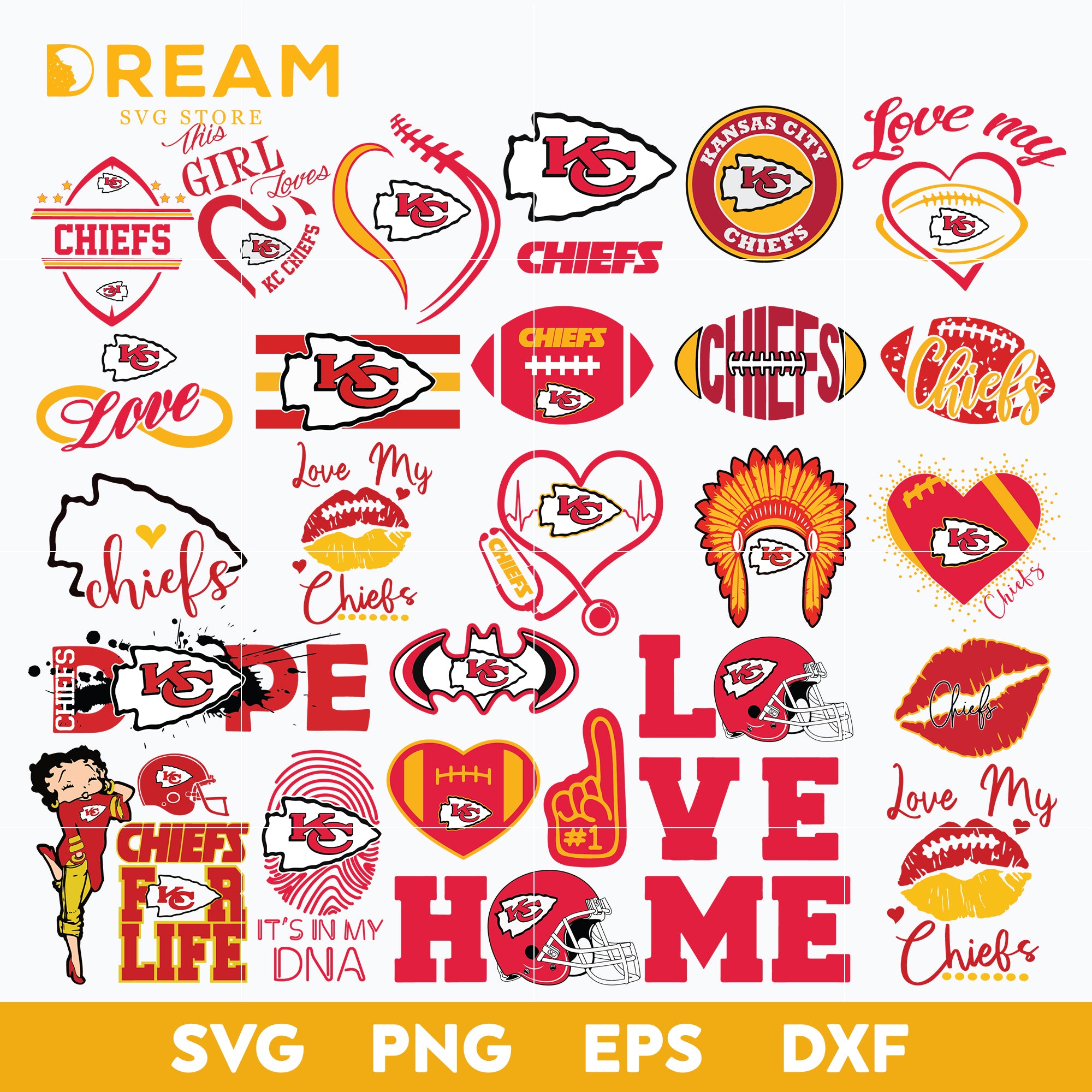 Download Kansas City Chiefs Bundle Svg Chiefs Bundle Svg Nfl Svg Png Dxf E Dreamsvg Store