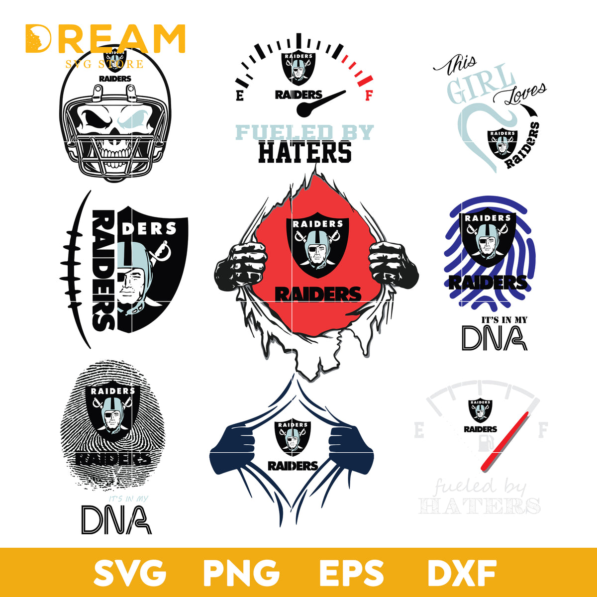 Oakland Raiders bundle svg, Oakland Raiders svg, NFL svg, png, dxf, ep ...