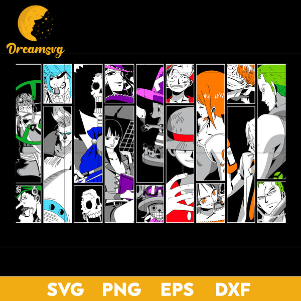One Piece, Anime Bundle, One Piece Characters, Japanese SVG, PNG,EPS,  Unique design