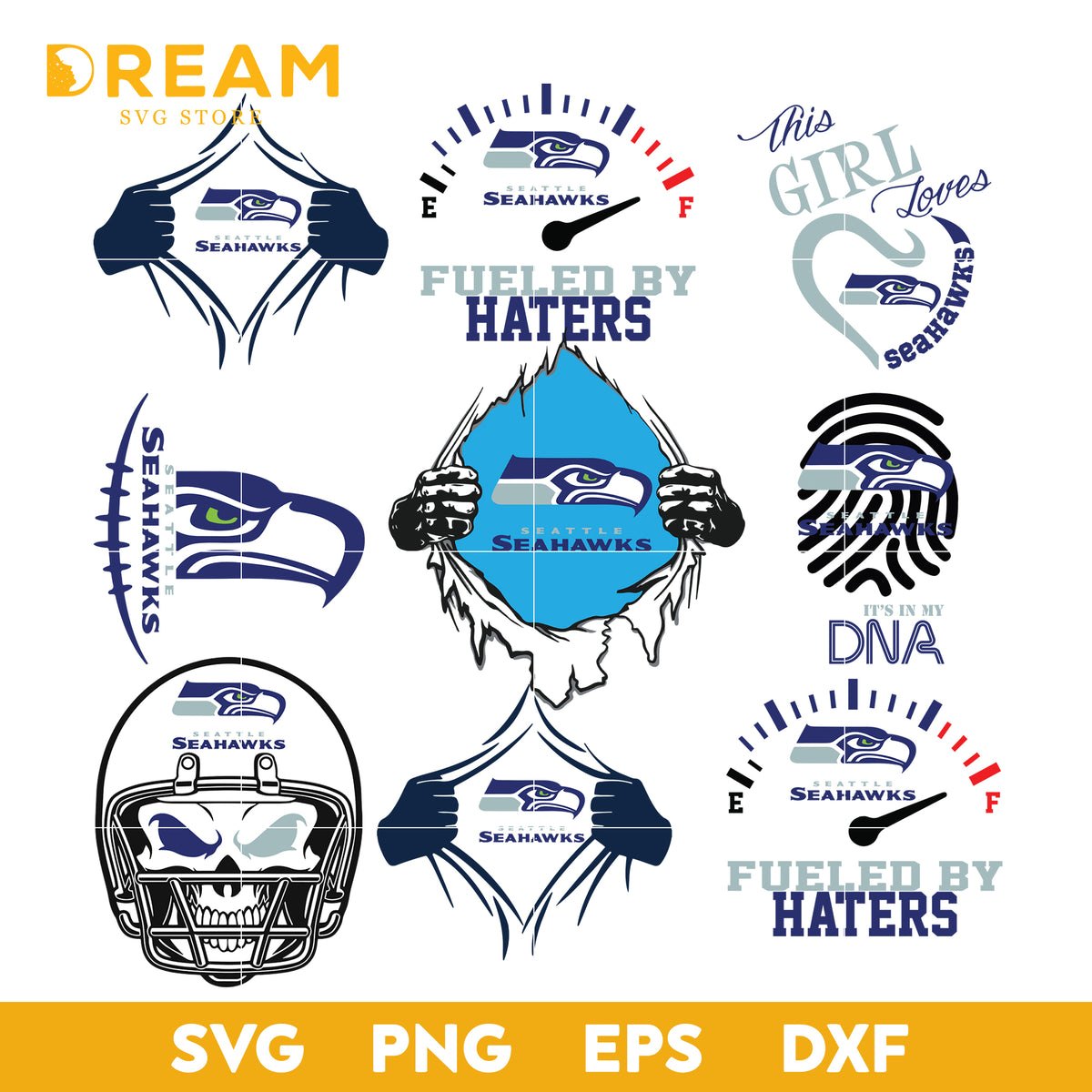 Seattle Seahawks bundle svg, Seattle Seahawks svg, NFL svg, png, dxf ...