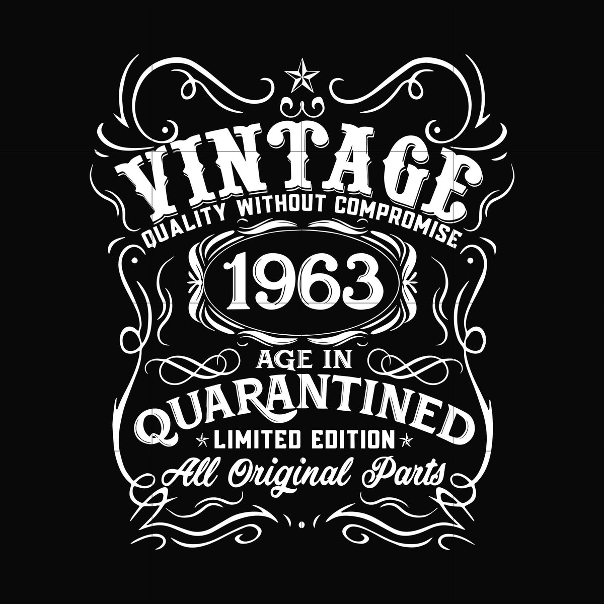 Vintage 1963 age in quarantined limited edition svg, limited edition s