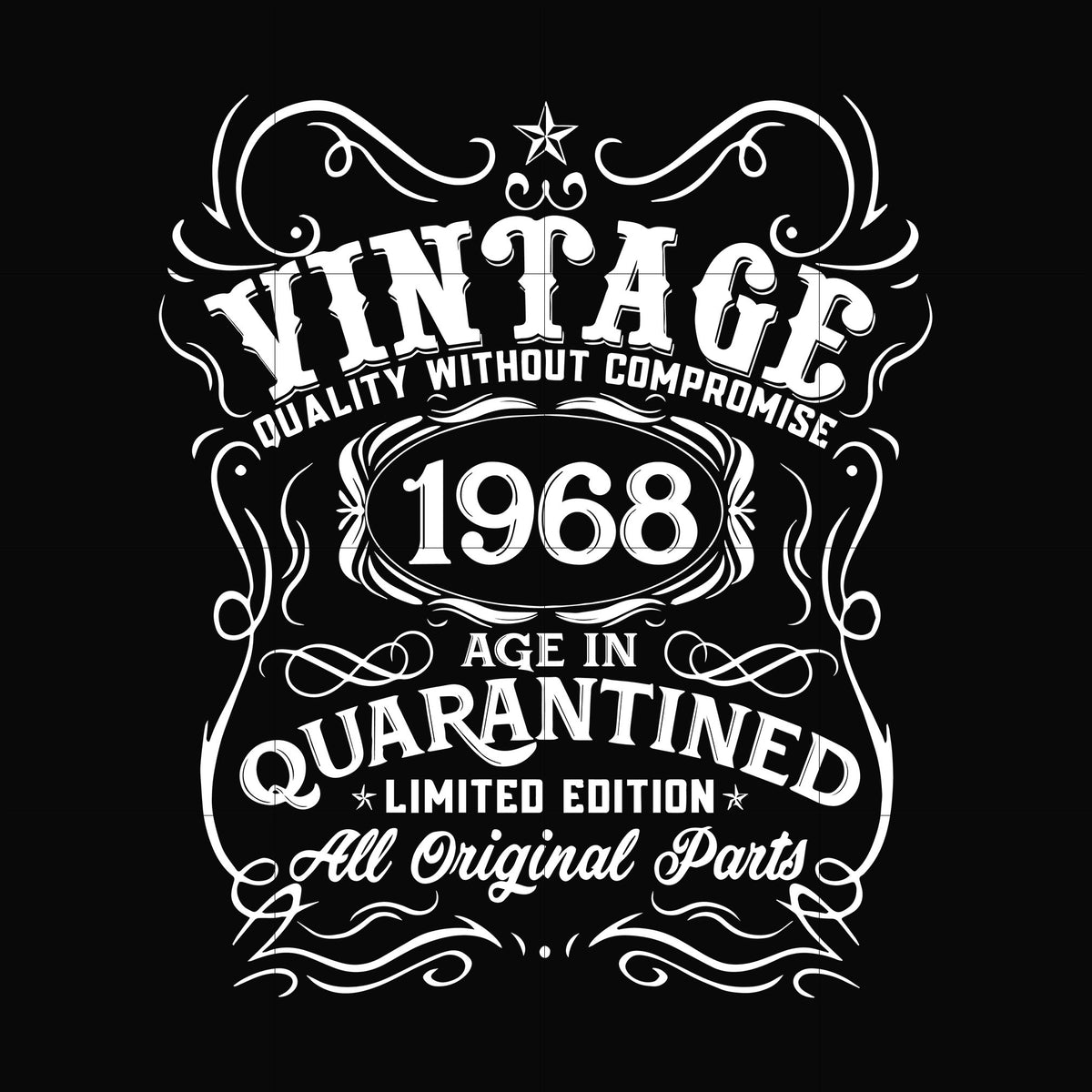 Vintage 1968 age in quarantined limited edition svg, limited edition s
