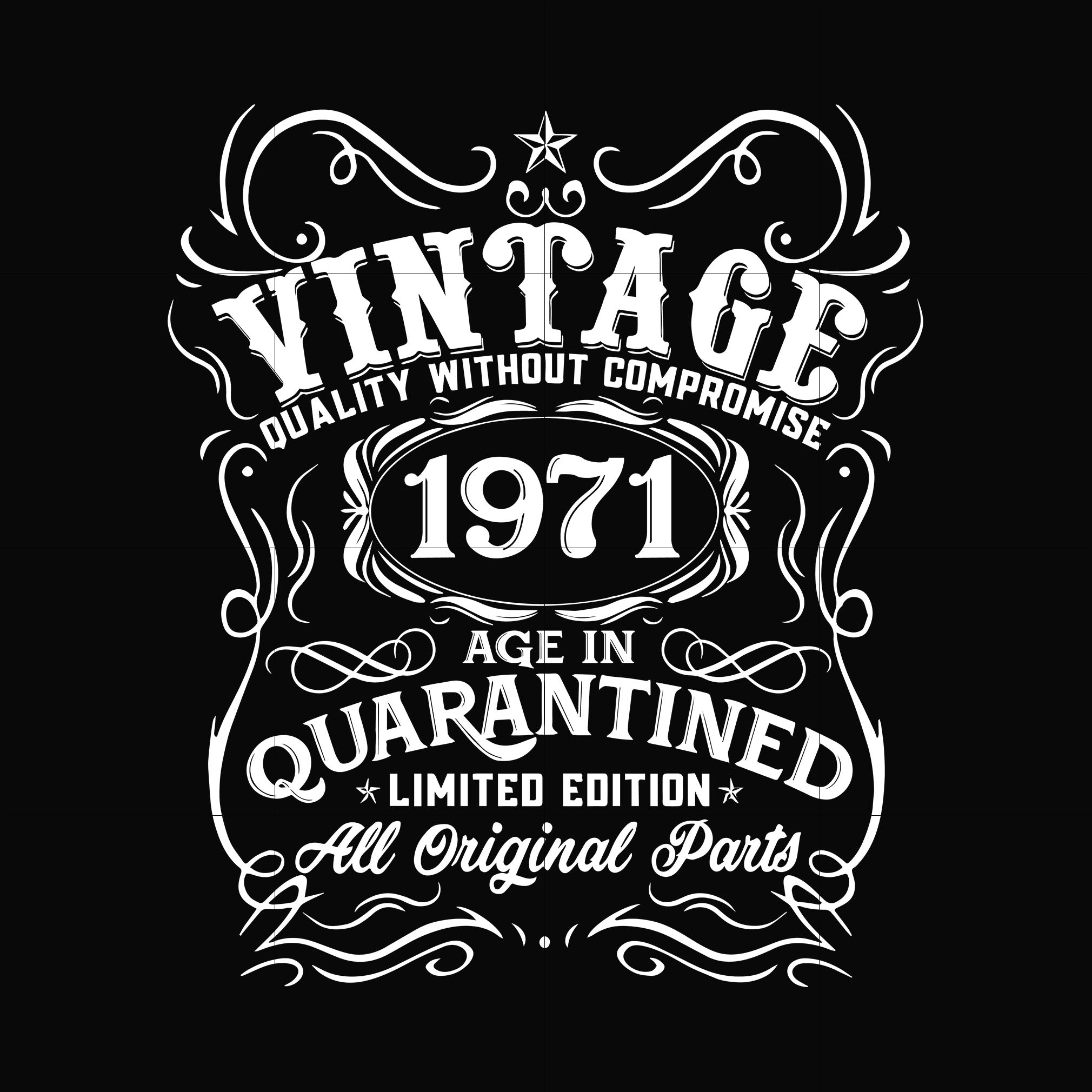 Vintage 1971 age in quarantined limited edition svg, limited edition s
