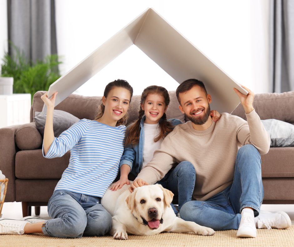 family and dog