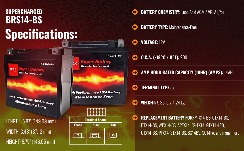 brs14-bs atv battery