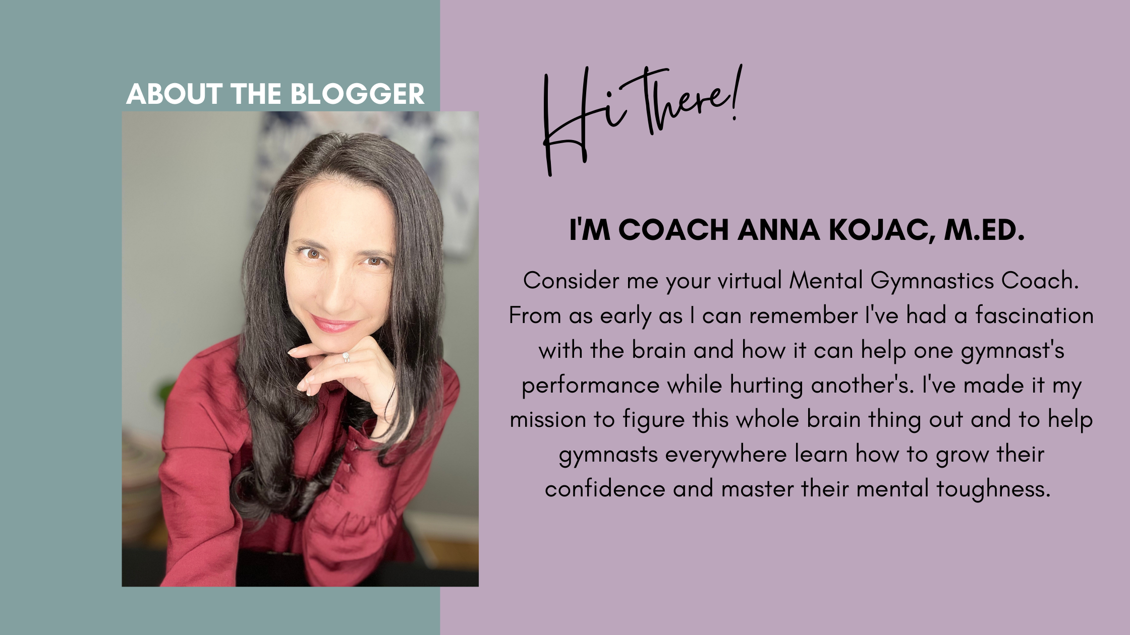 Anna Kojac, mental performance coach for gymnasts