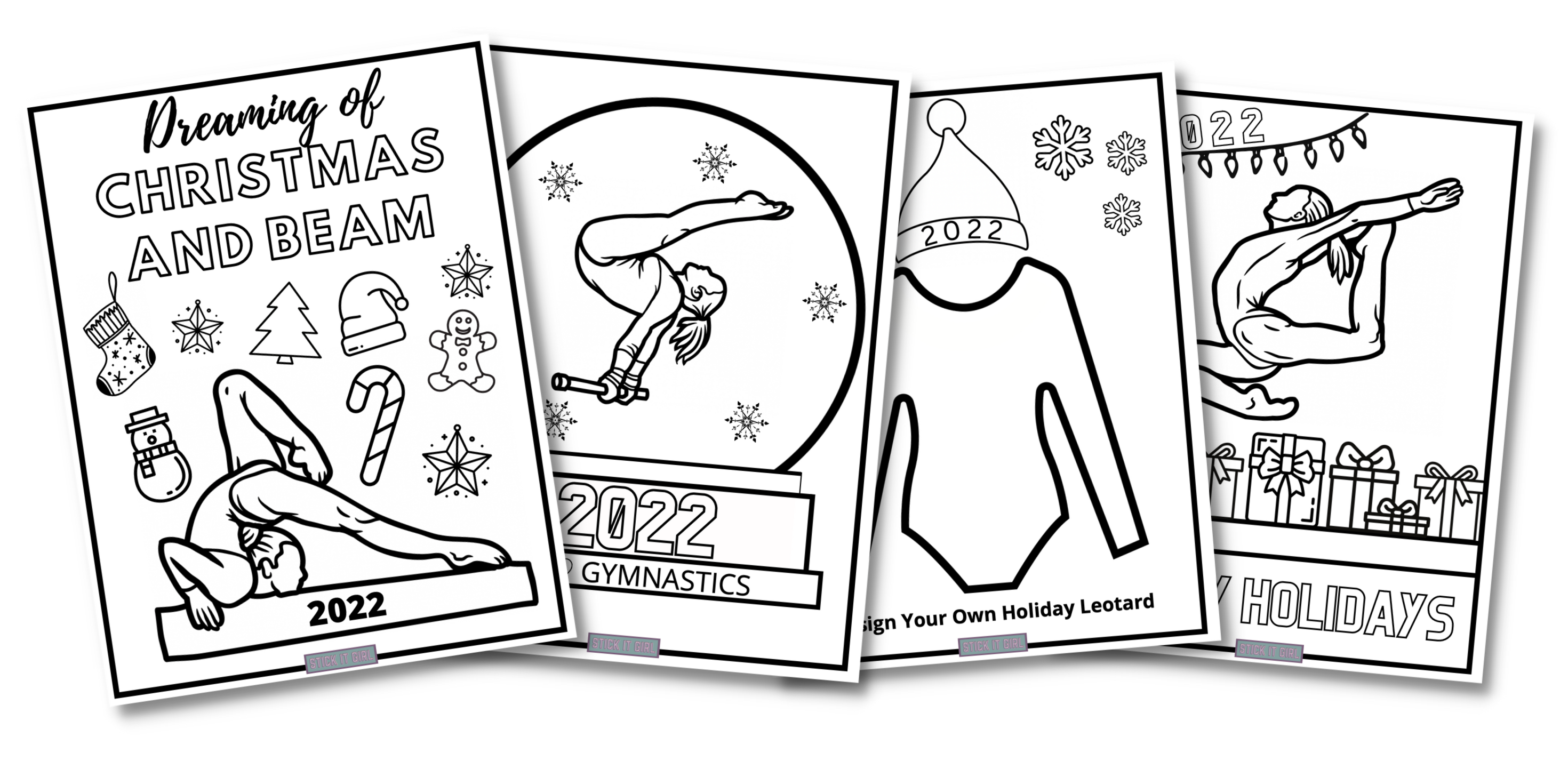 Gymnastics Holiday Coloring Pages