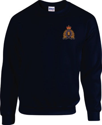 Rcmp Crest Navy Crew Sweatshirt The Mounted Police Post