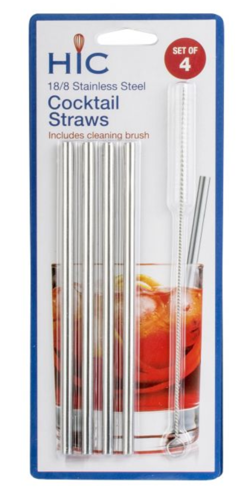 HIC Kitchen Silicone Straw Tips, Set of 12