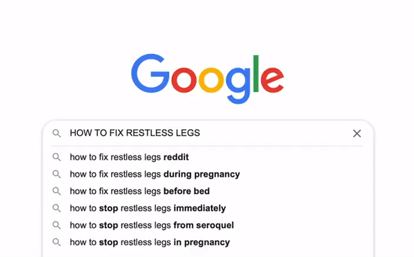 How to fix restless legs search