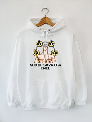 Unisex Hoodie One Piece Enel Portrait Pixel Plug