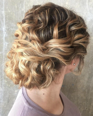 curly chignon hairstyle for curly hair