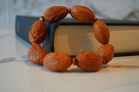 brown Mediation bracelet made of seeds