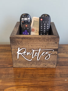 Remote Control Box | Remote Control Holder | Remote Control Caddy | Farmhouse Decor | Mancave storage | Rustic Box