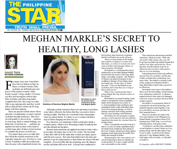 MEGHAN MARKLE'S SECRET TO HEALTHY LONG LASHES