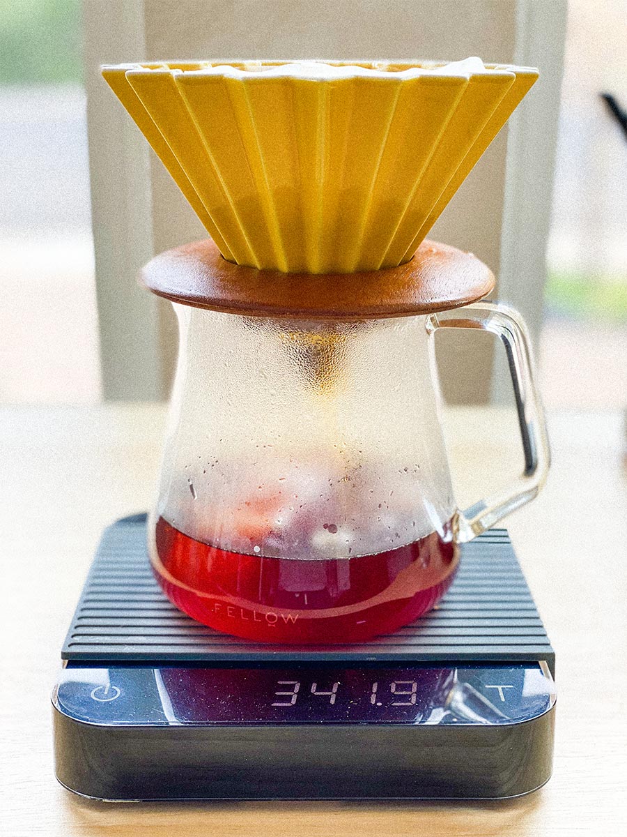 coffee draining into carafe