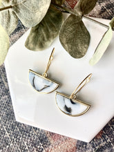 Load image into Gallery viewer, Florence Half Circle Dangle Earrings
