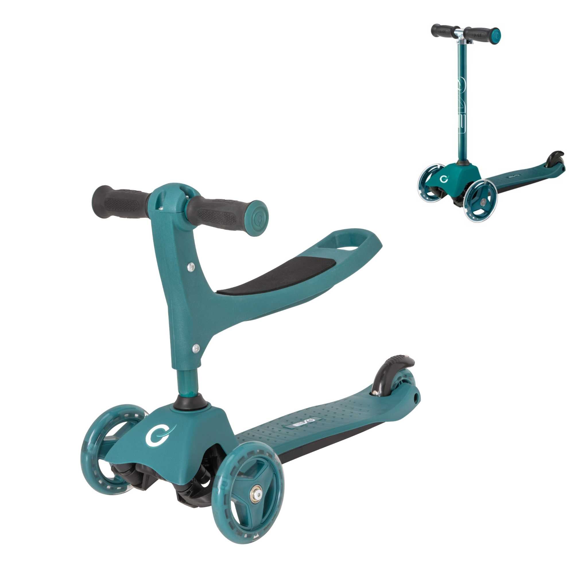 Image of Evo 3 in 1 Cruiser Toddler Ride On & Scooter - Green