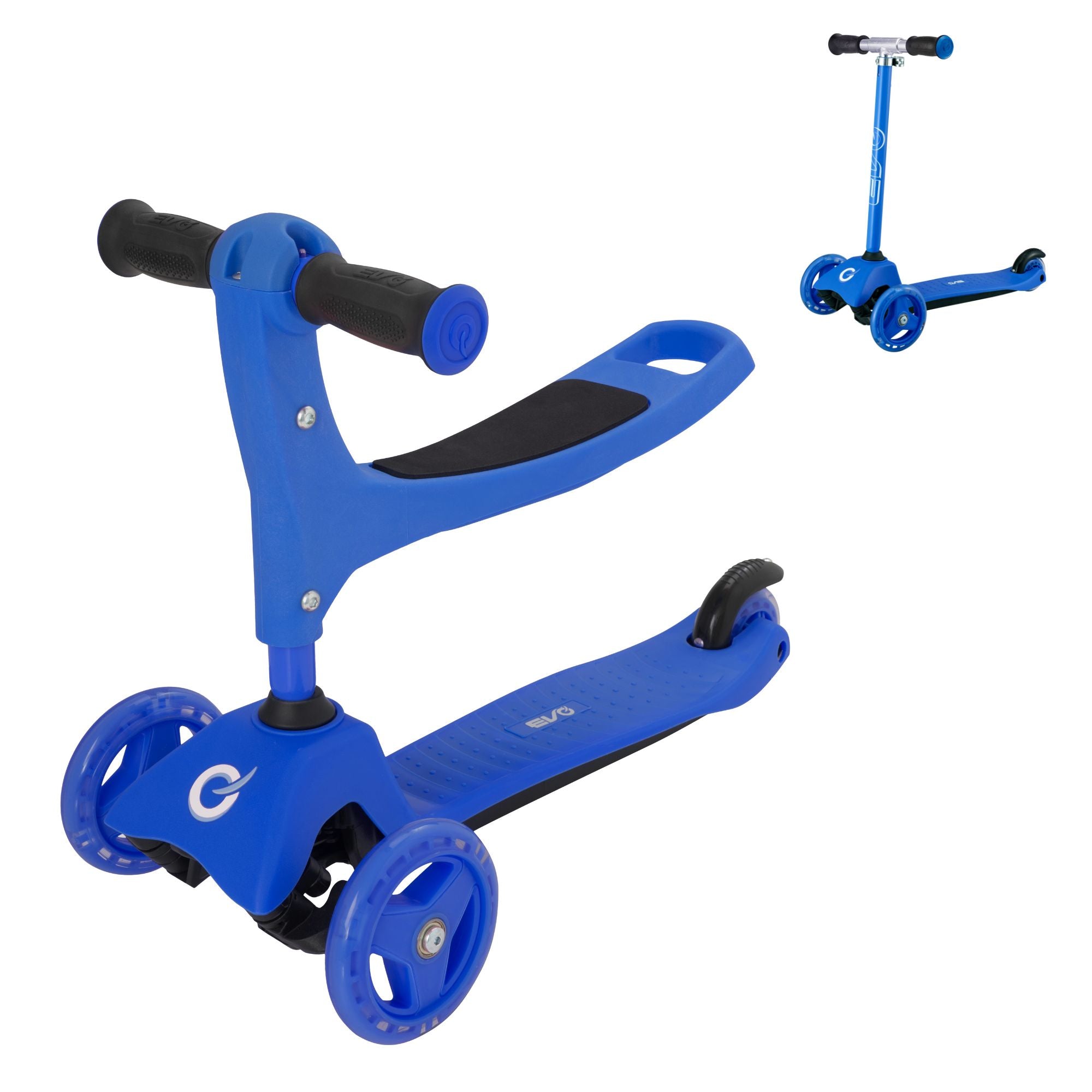 Image of Evo 3 in 1 Cruiser Toddler Ride On & Scooter - Blue