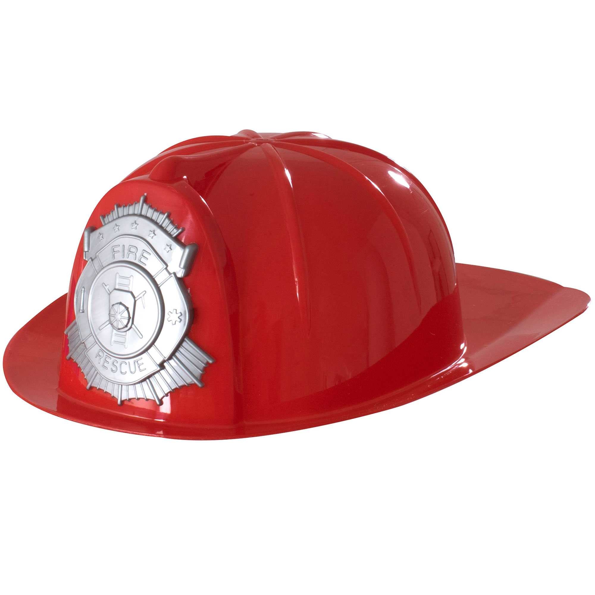 Image of Childrens Fancy Dress Fireman Hats - Red