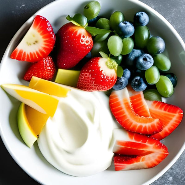 Yogurt snack plate meal idea for toddlers